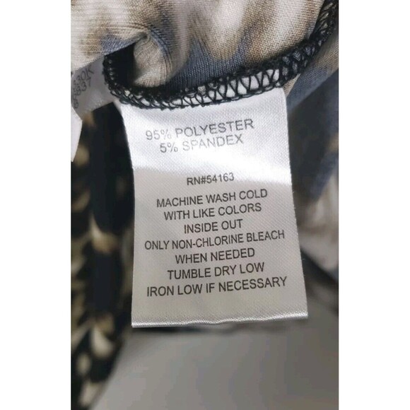 Calvin Klein Blouse Top XL Cowl Neck Cheetah Animal Print Mob Wife Safari Tribal - Picture 5 of 5